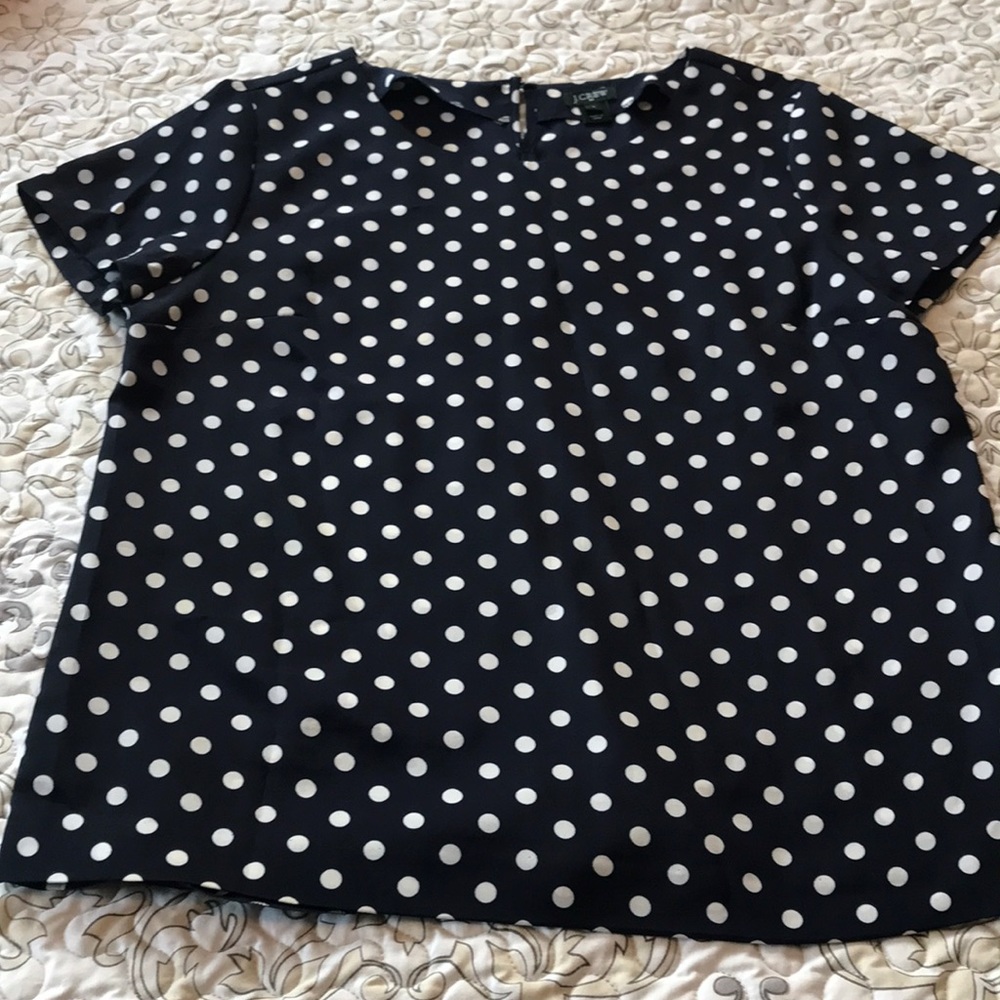 J crew polka dot blouse